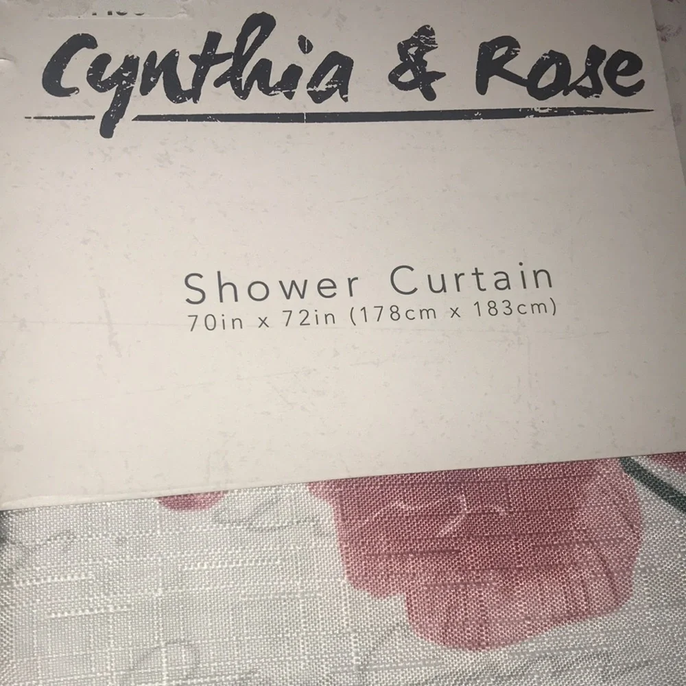 NWT rose and butterflies shower curtain